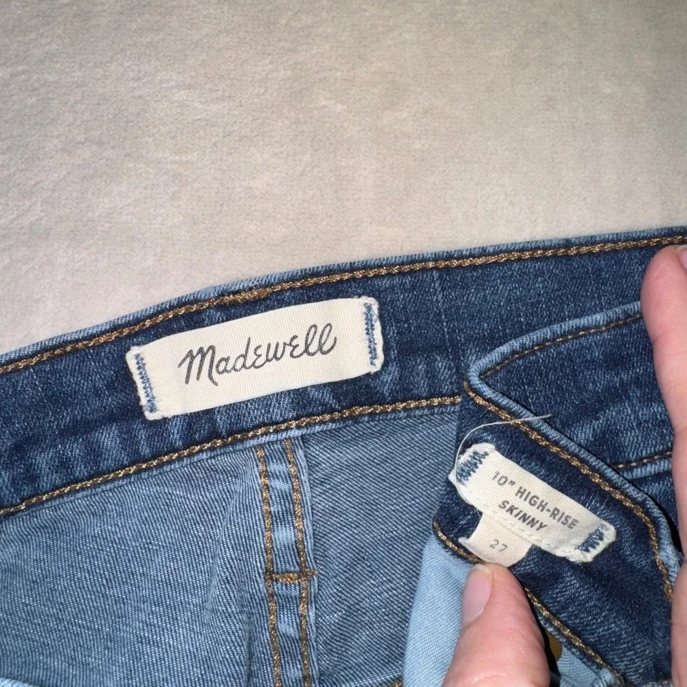 Madewell 10 High-Rise Skinny Jeans Blue Denim 27 Inseam 28.5